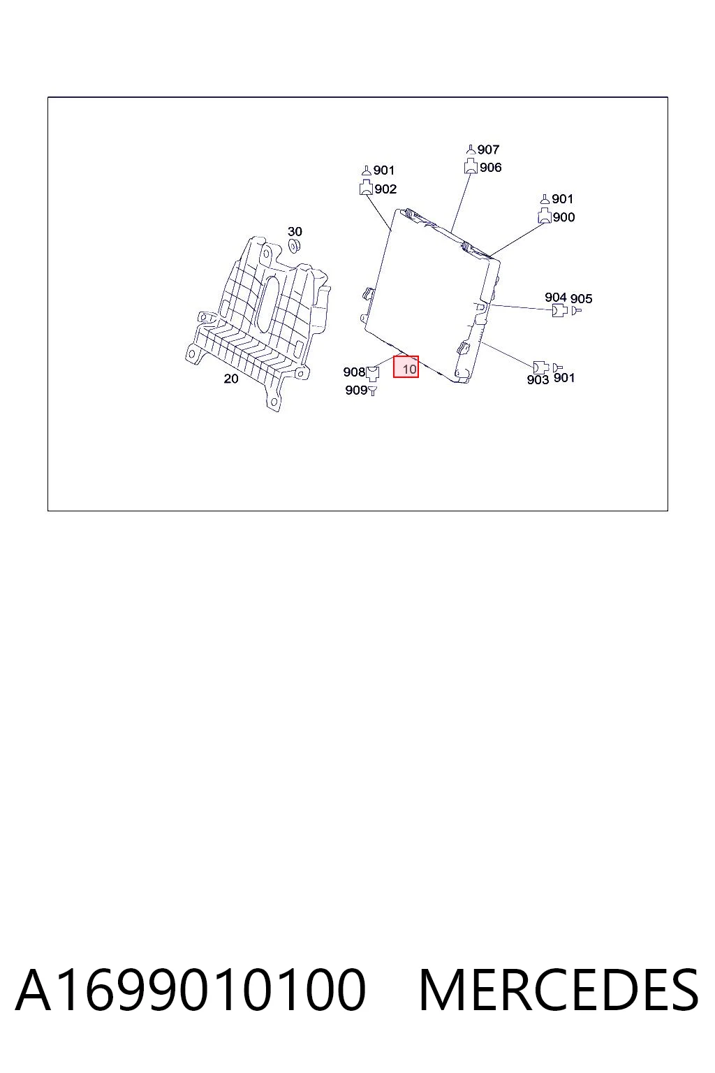 Unidade de conforto para Mercedes B  W245