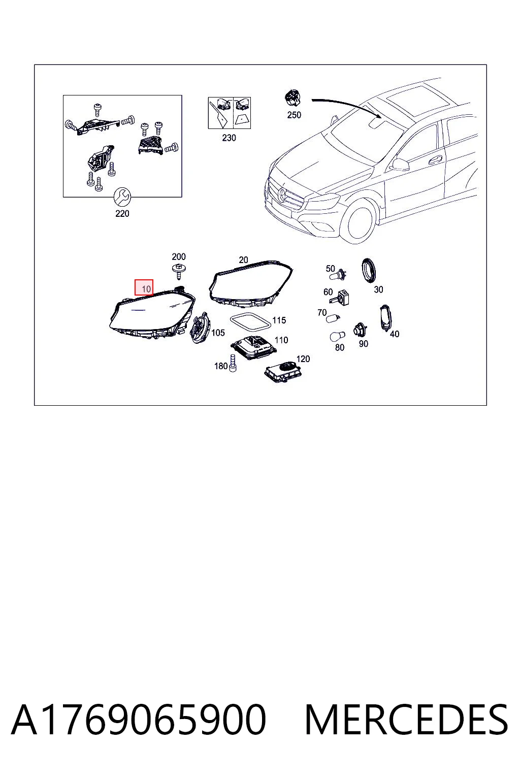 A1769065900 Mercedes Luz esquerda