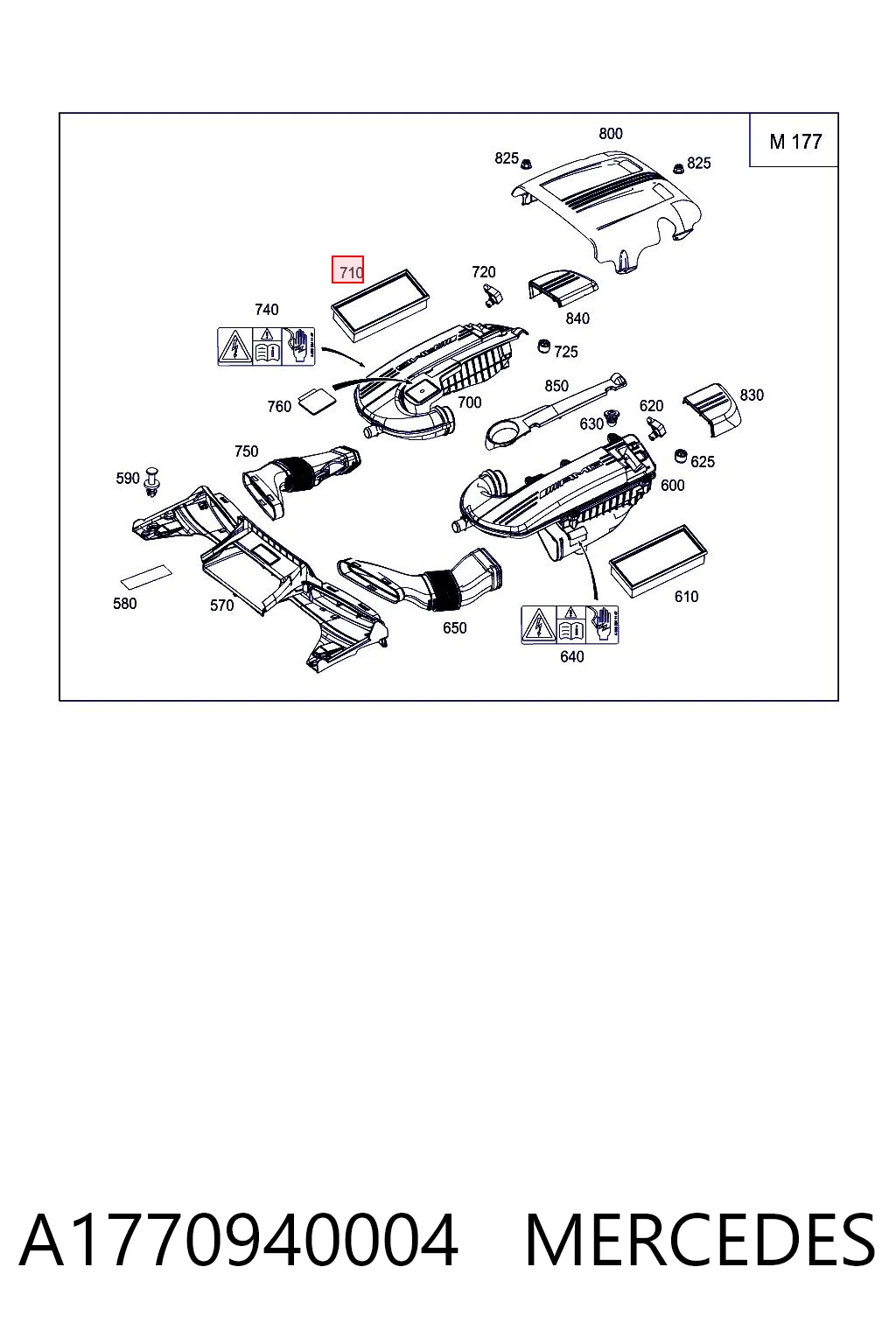 A1770940004 Mercedes Filtro de ar