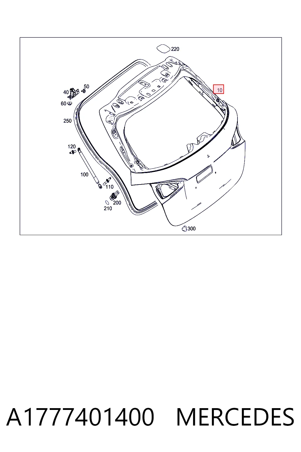 Porta traseira (3ª/5ª porta-malas (tampa de alcapão) Mercedes A  W177 ao melhor preço