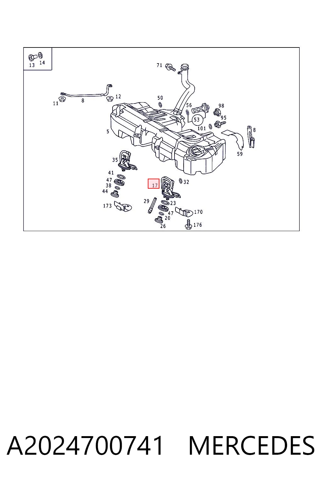 Compre Módulo de bomba de combustível com sensor do nível de combustível Mercedes C 