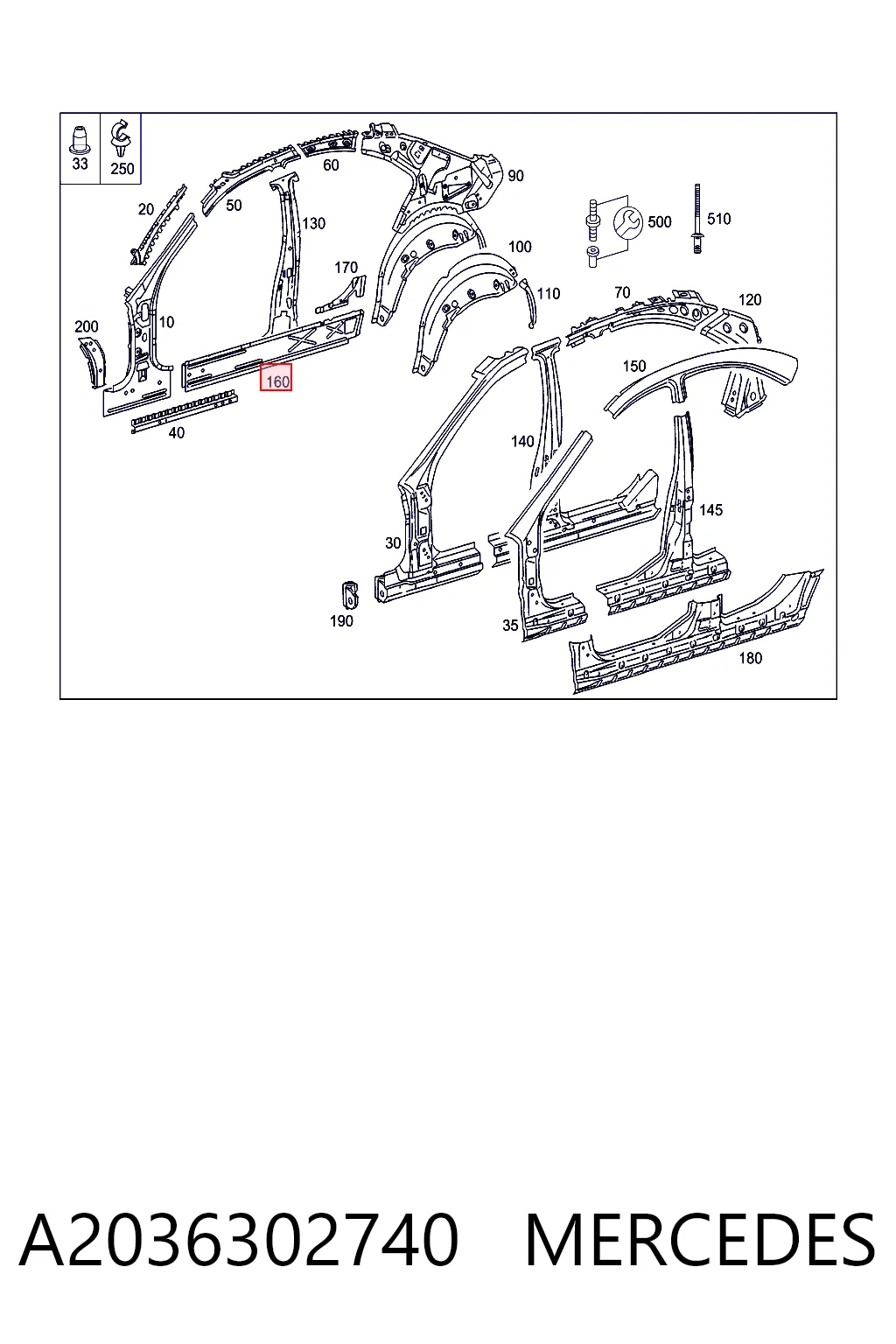 A2036302740 Mercedes