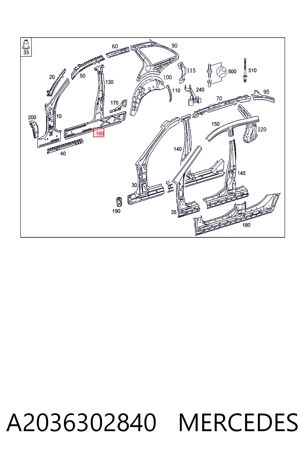 A2036302840 Mercedes