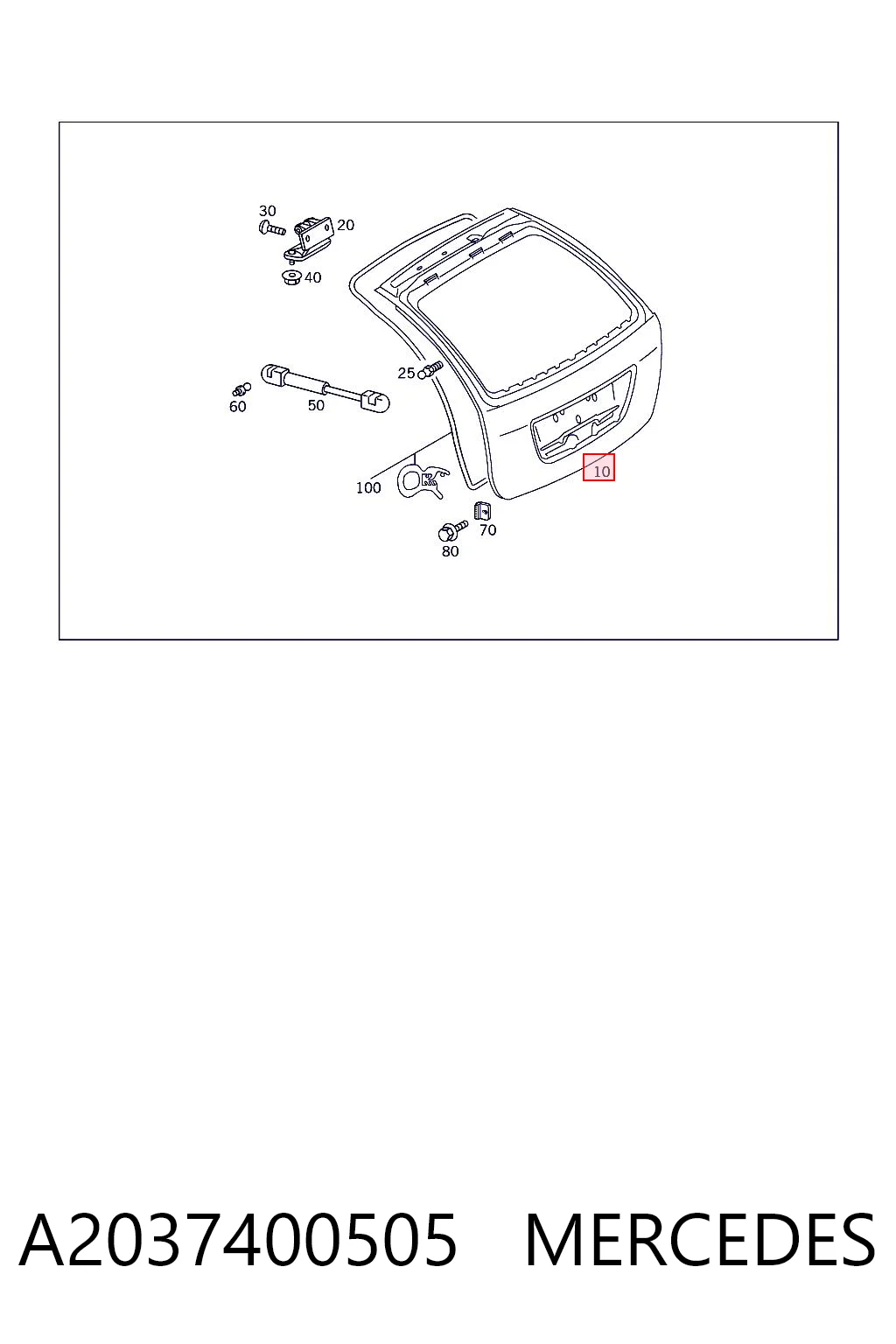 Porta traseira (3ª/5ª porta-malas (tampa de alcapão) Mercedes C  S203 ao melhor preço