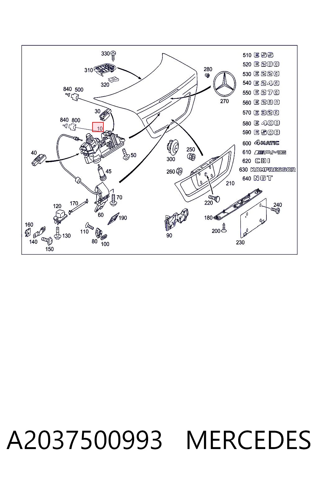 A2037500993 Mercedes