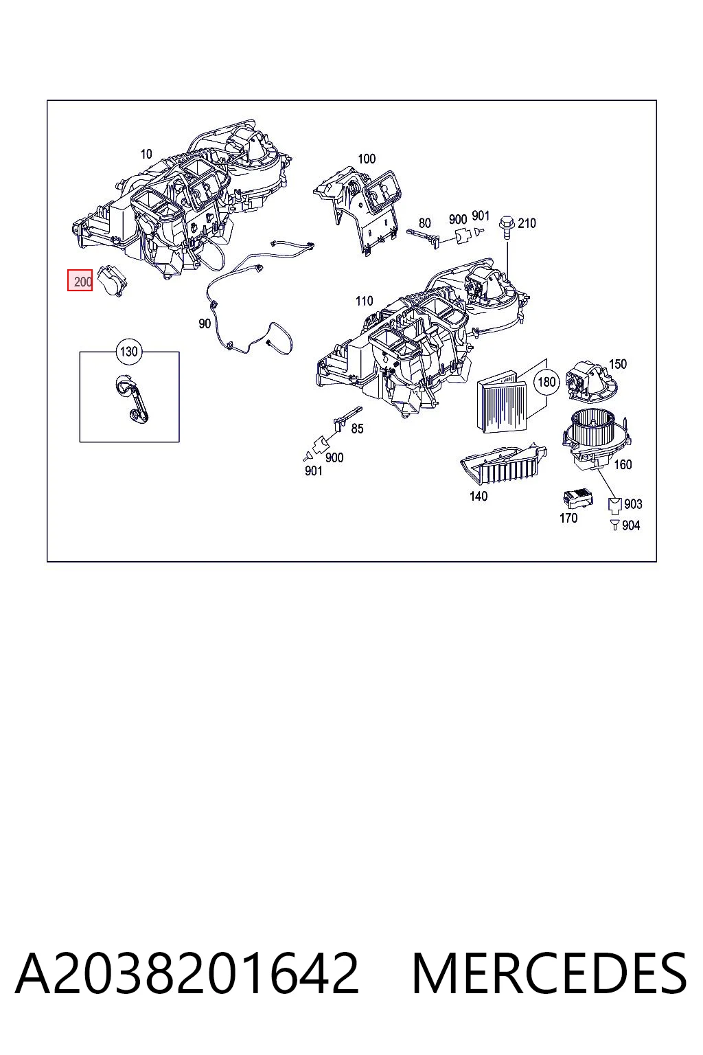  Acionamento de comporta de forno Mercedes E sedan (W211) (2002 - 2008) 