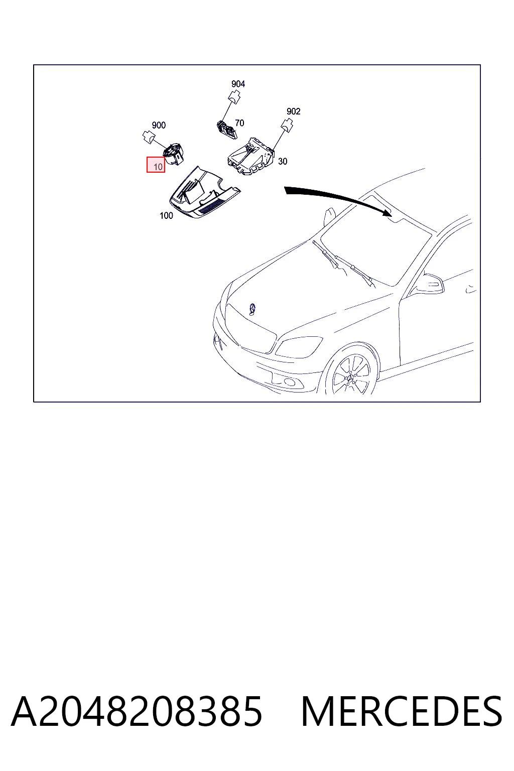 Sensor de chuva para Mercedes E  W212