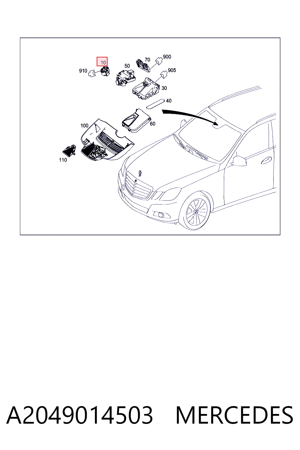 Compre Sensor de chuva Mercedes E 