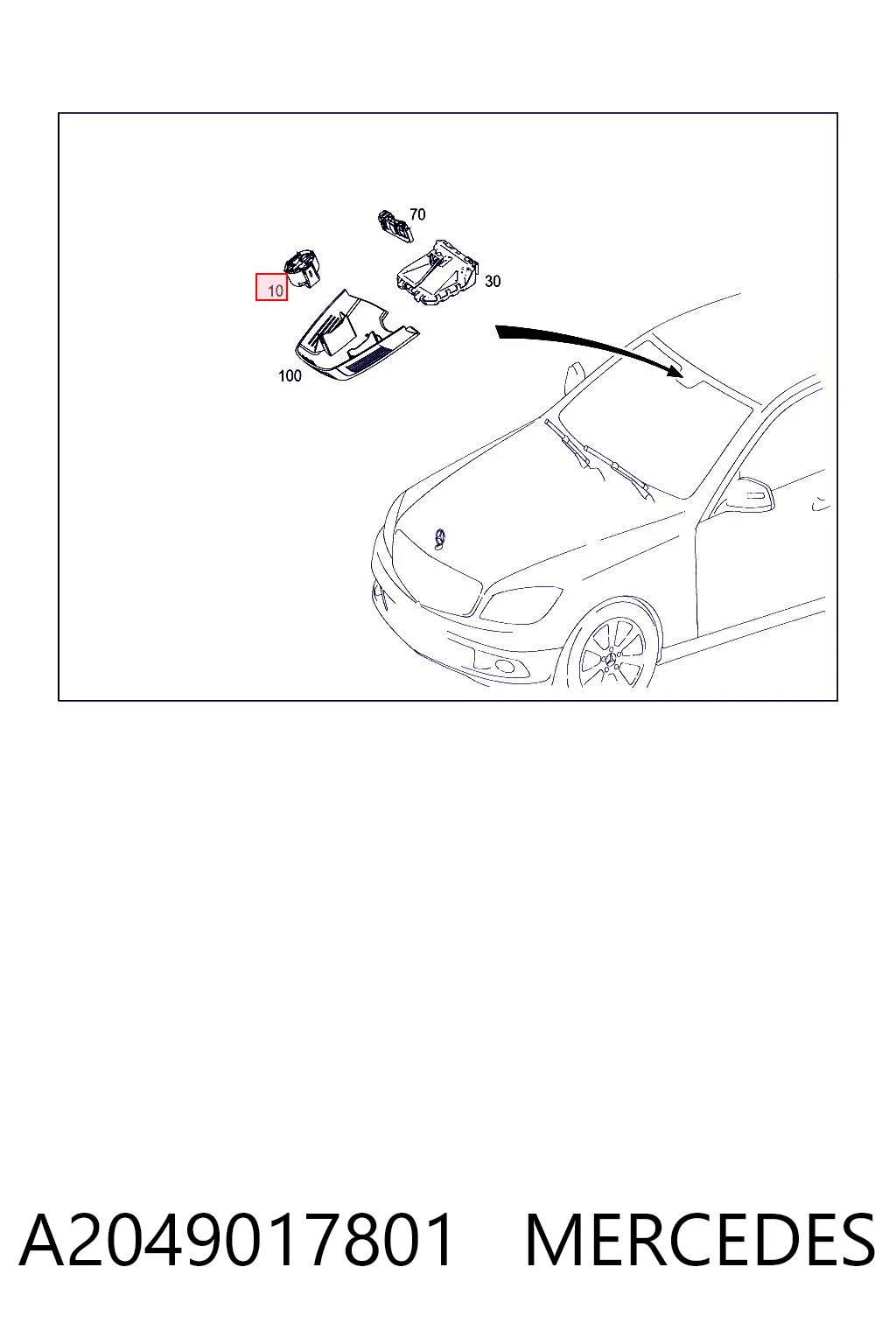 Compre Sensor de chuva Mercedes E 