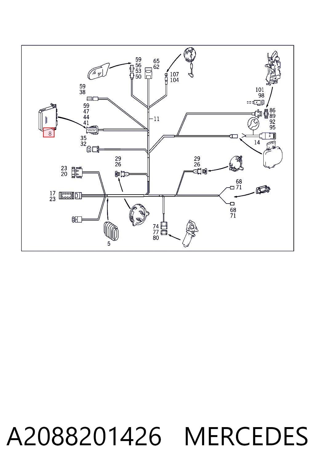 Unidade de conforto Mercedes E  W210