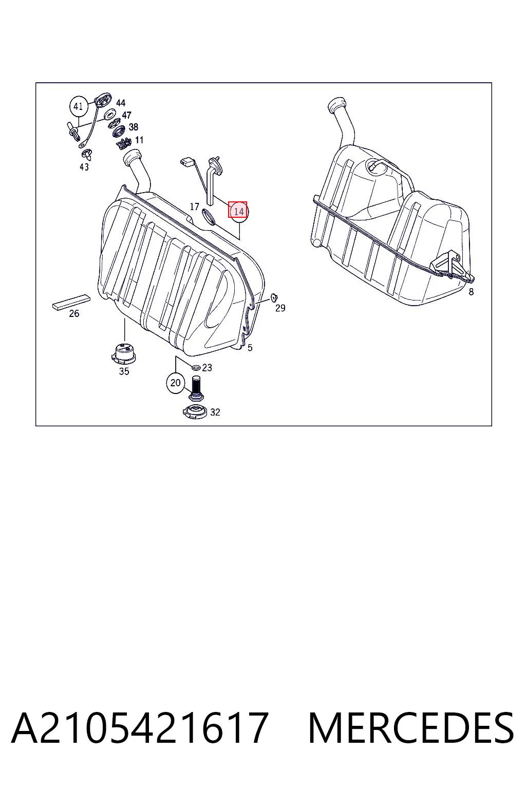Compre Sensor do nível de combustível no tanque Mercedes E 