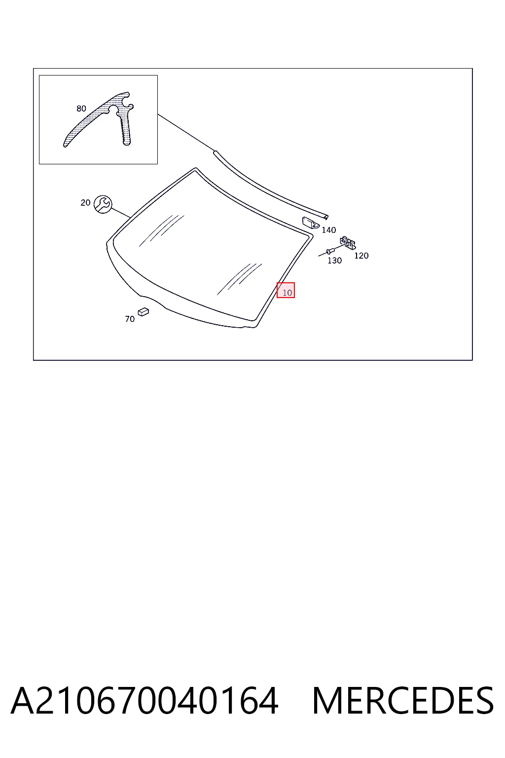 Pára-brisas para Mercedes E  W210