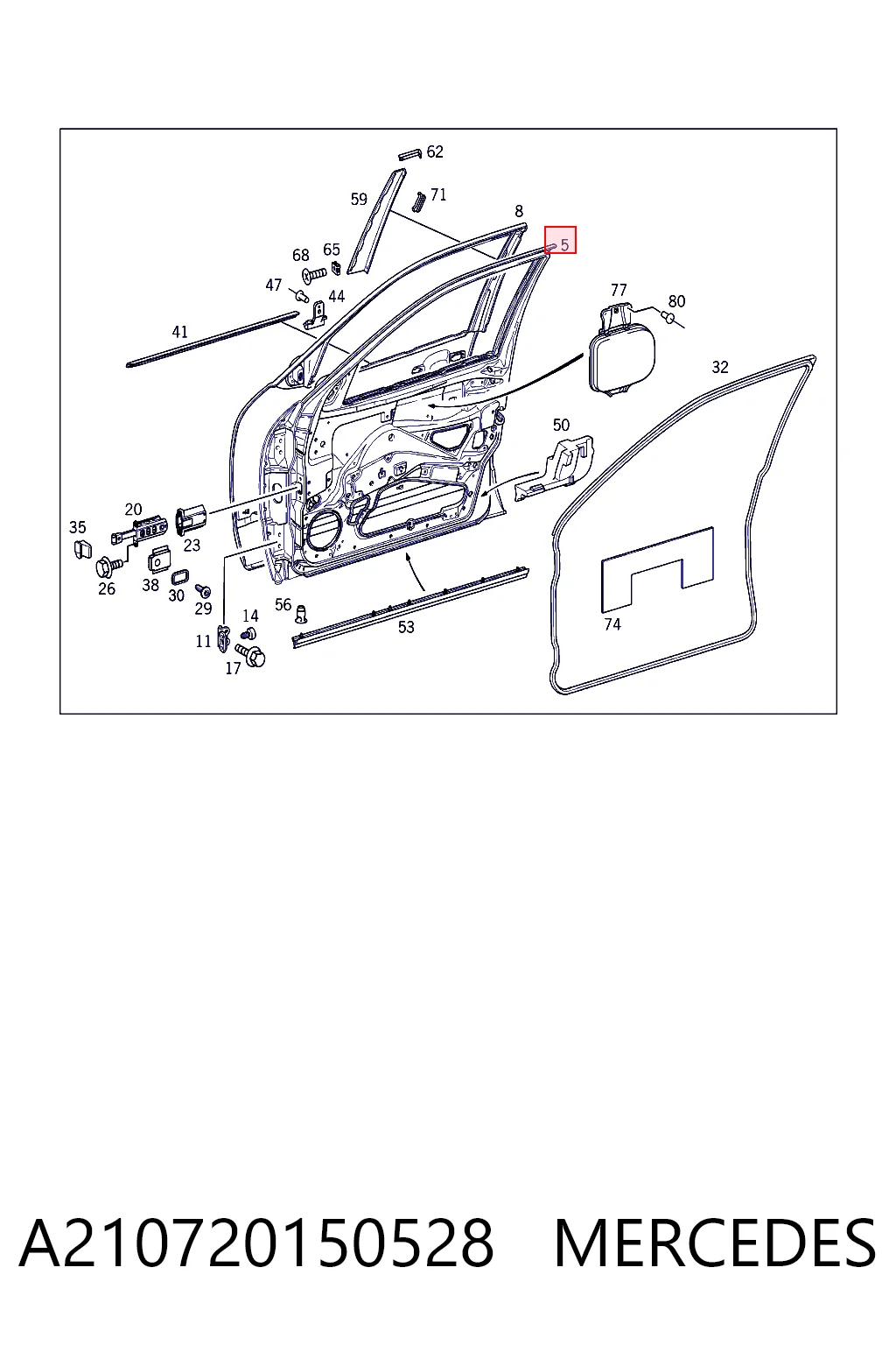 Porta dianteira esquerda Mercedes E  W210 ao melhor preço