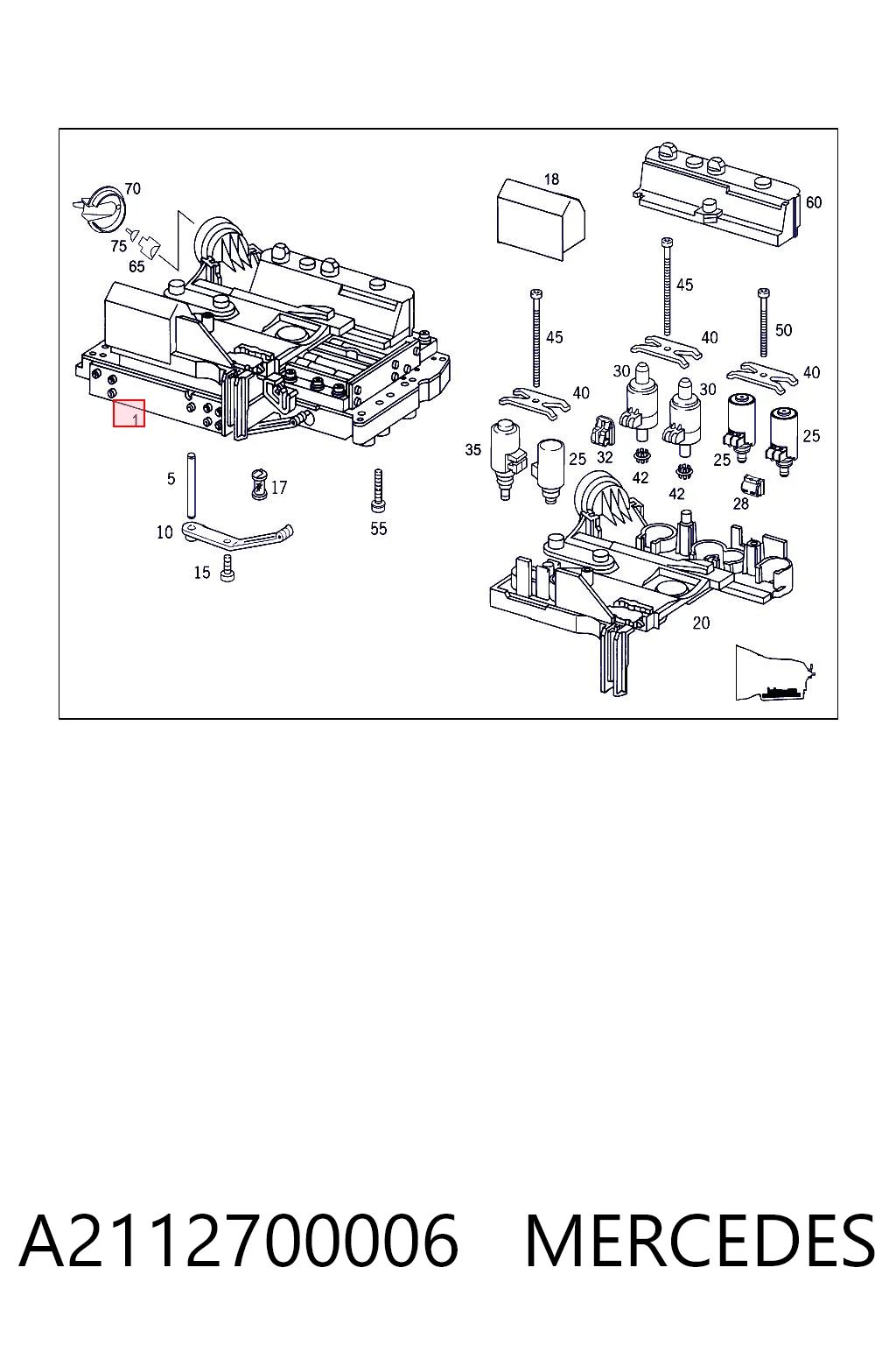 A2112700006 Mercedes Unidade hidráulica da Caixa Automática de Mudança