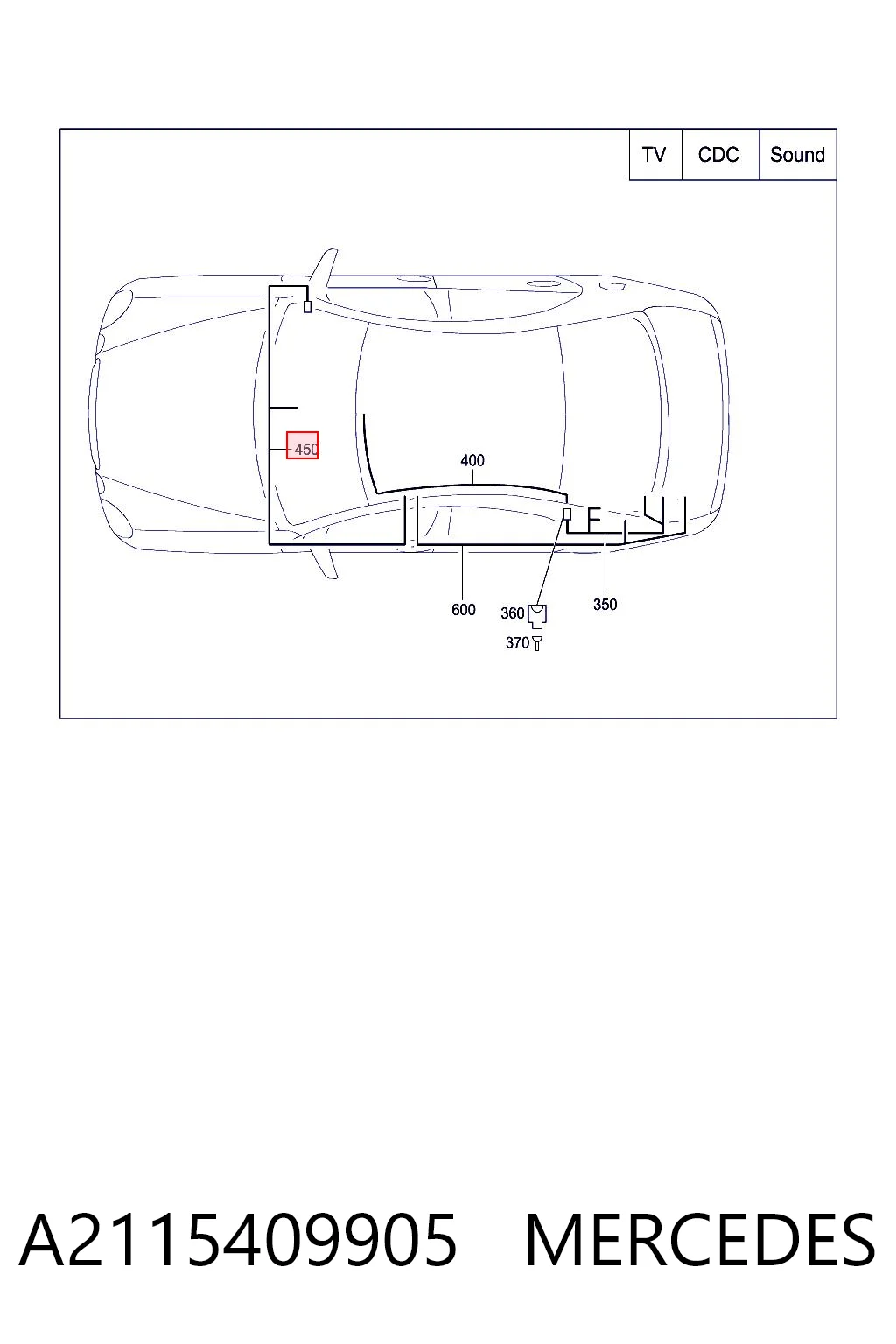 A2115409905 Mercedes