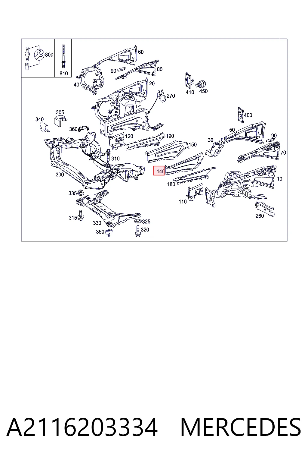 A2116203334 Mercedes