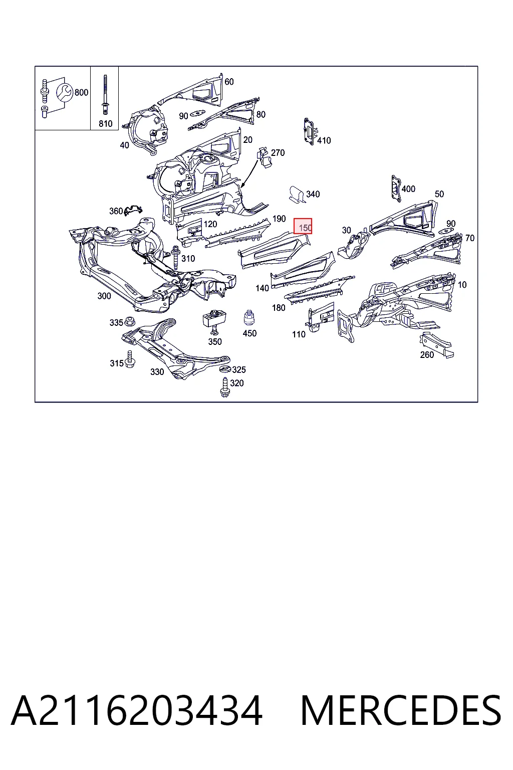 A2116203434 Mercedes