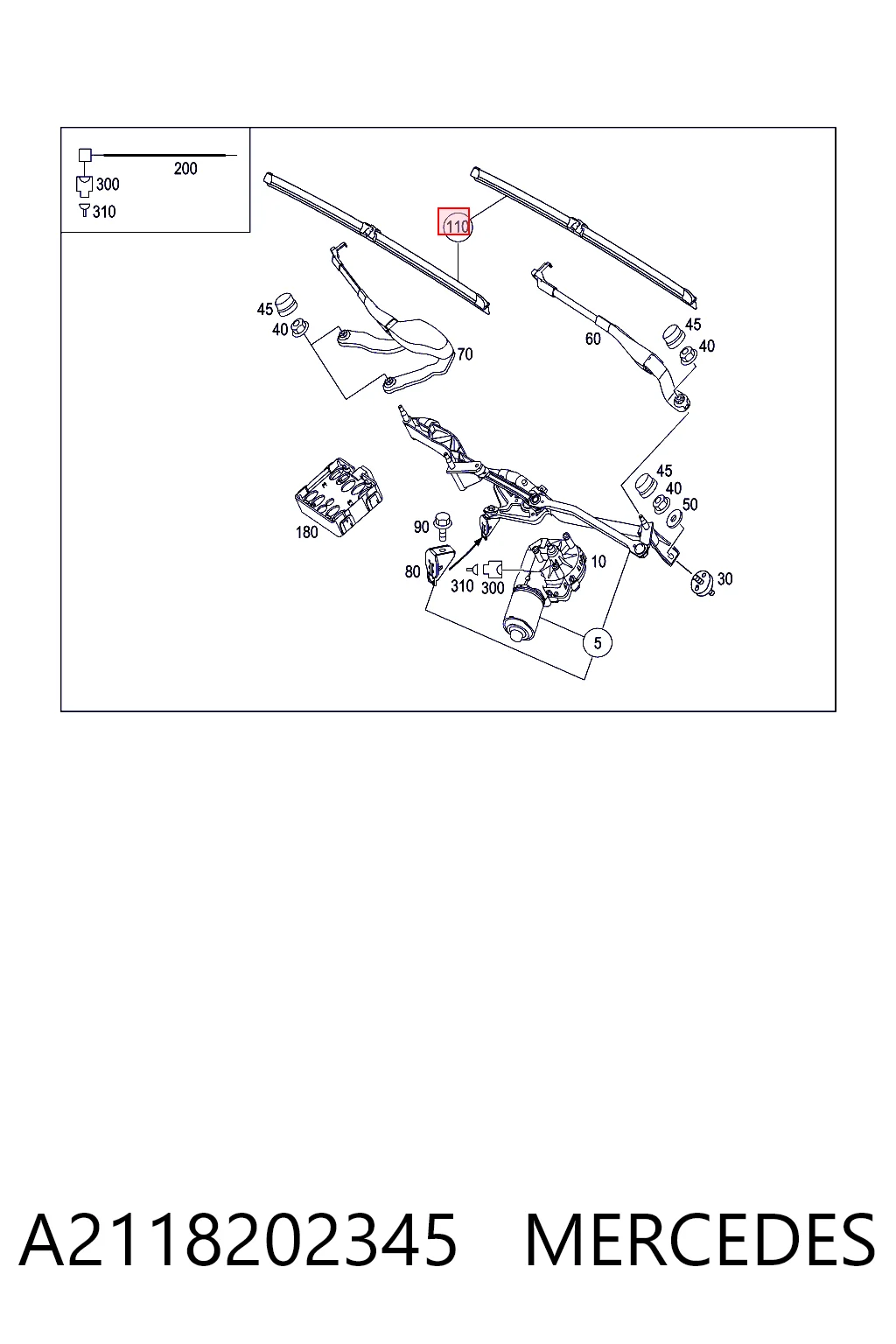  Limpa-pára-brisas do pára-brisas, kit de 2 un. Volkswagen Touareg II SUV (7P5, 7P6) (2010 - 2017) II