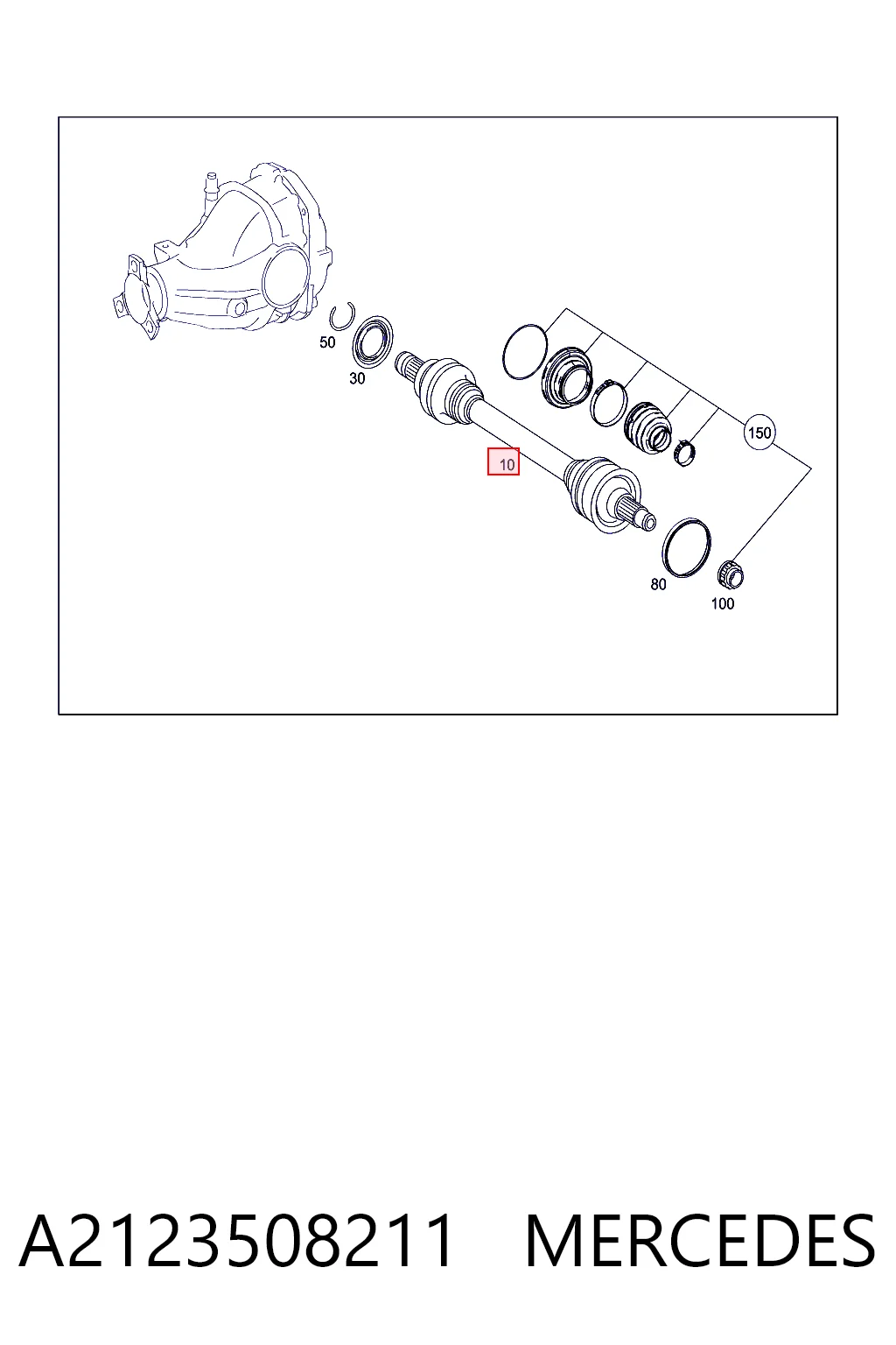  Semieixo traseiro Mercedes GLK SUV (X204) (2008 - 2015) 