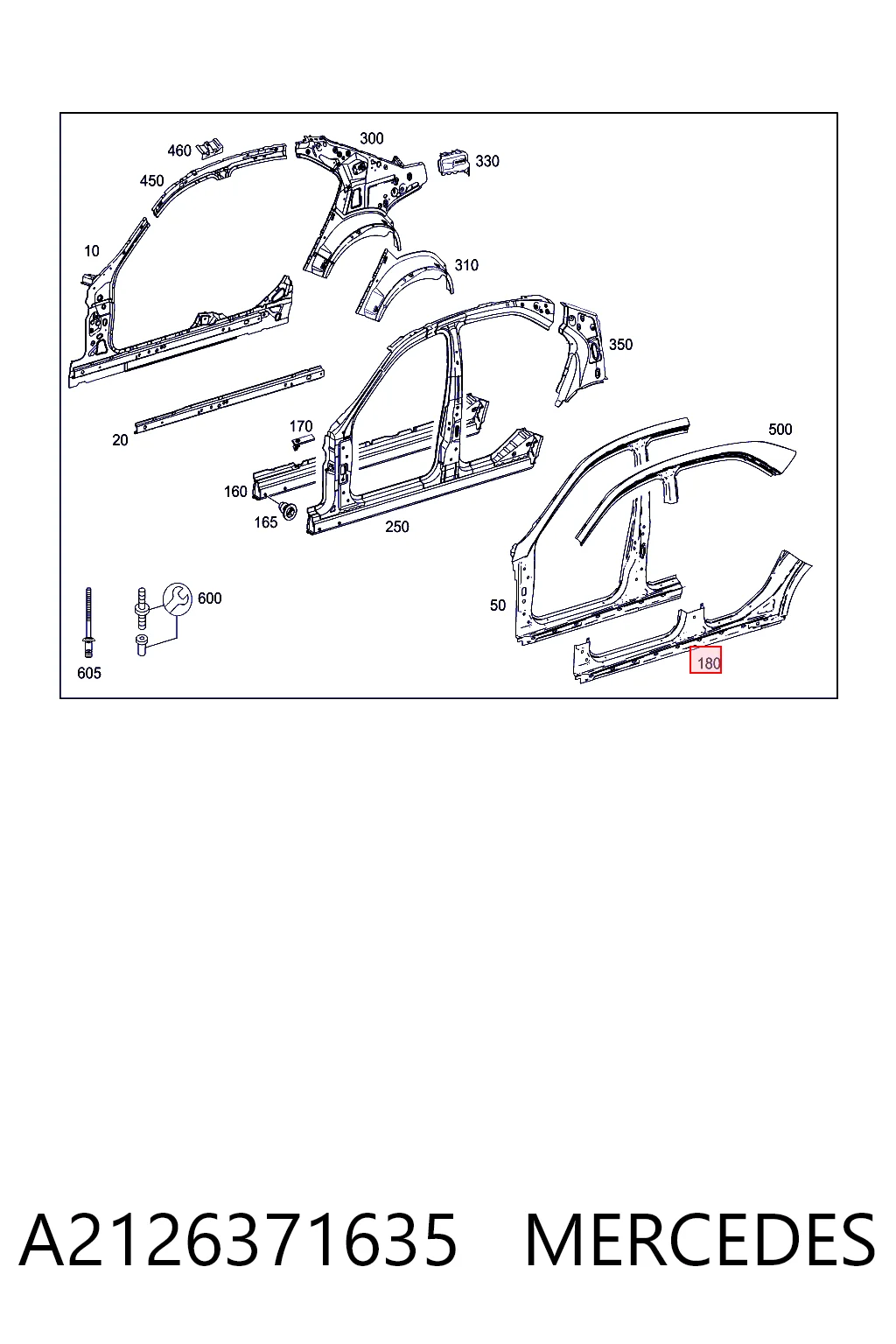 Acesso externo direito Mercedes E  W212 ao melhor preço