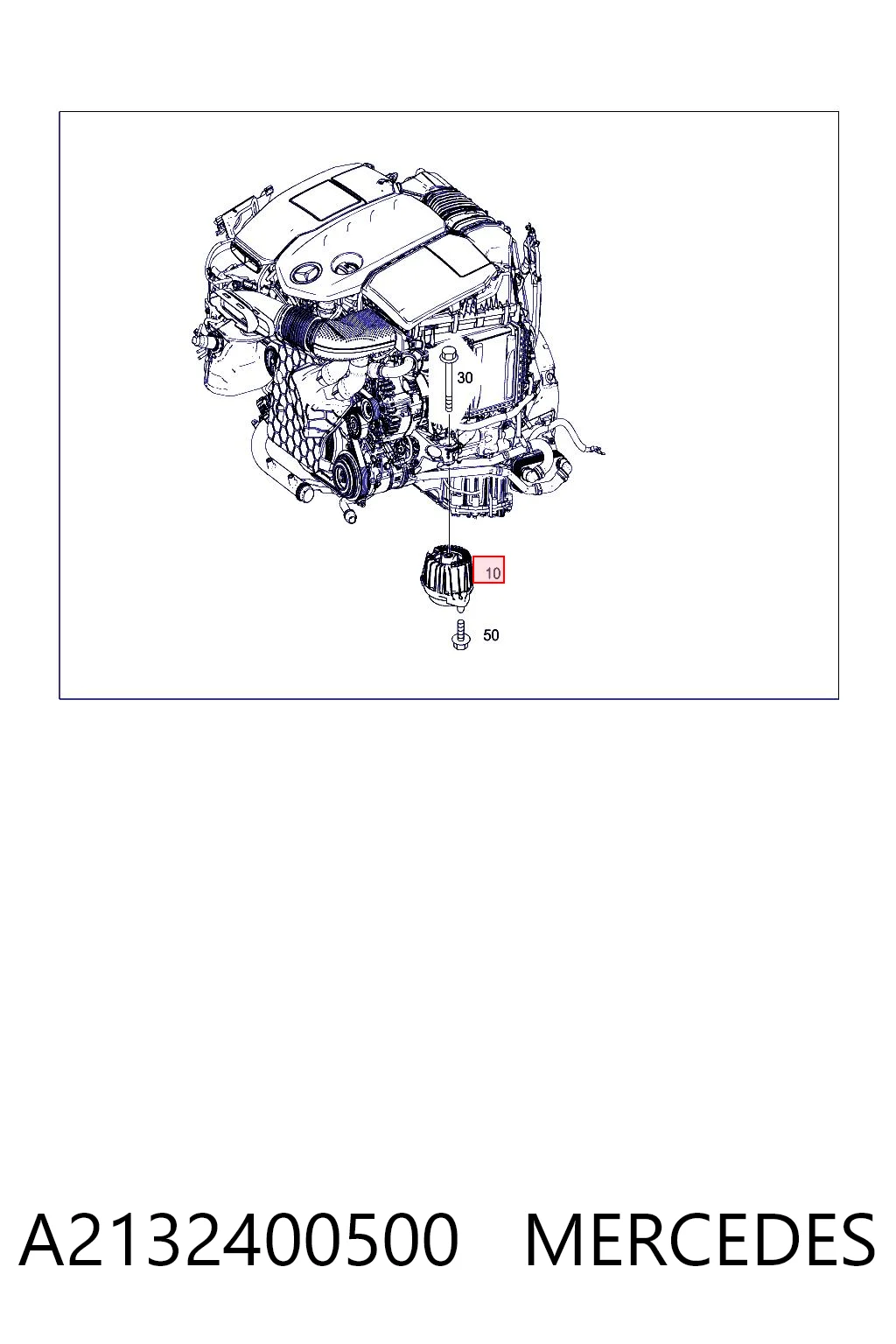 A2132400500 Mercedes Coxim (suporte) esquerdo de motor