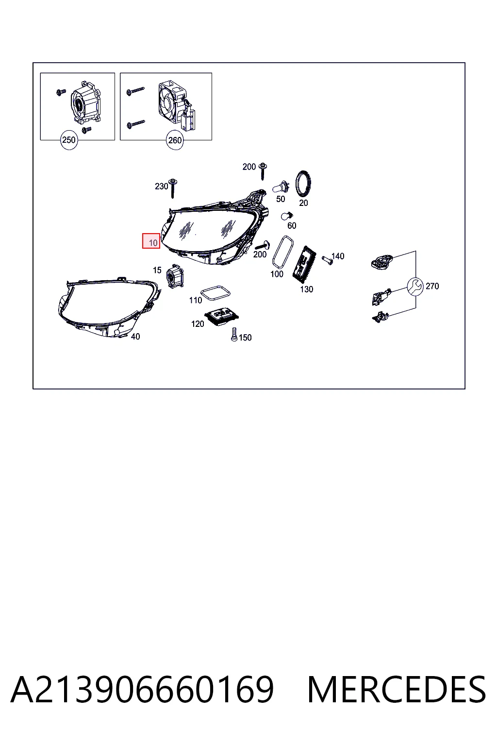  Luz direita Mercedes E sedan (W213) (2016 - 2023) 