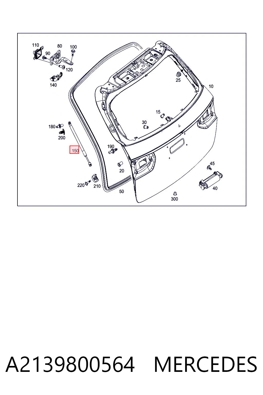 Compre Amortecedor de tampa de porta-malas (de 3ª/5ª porta traseira) Mercedes E 