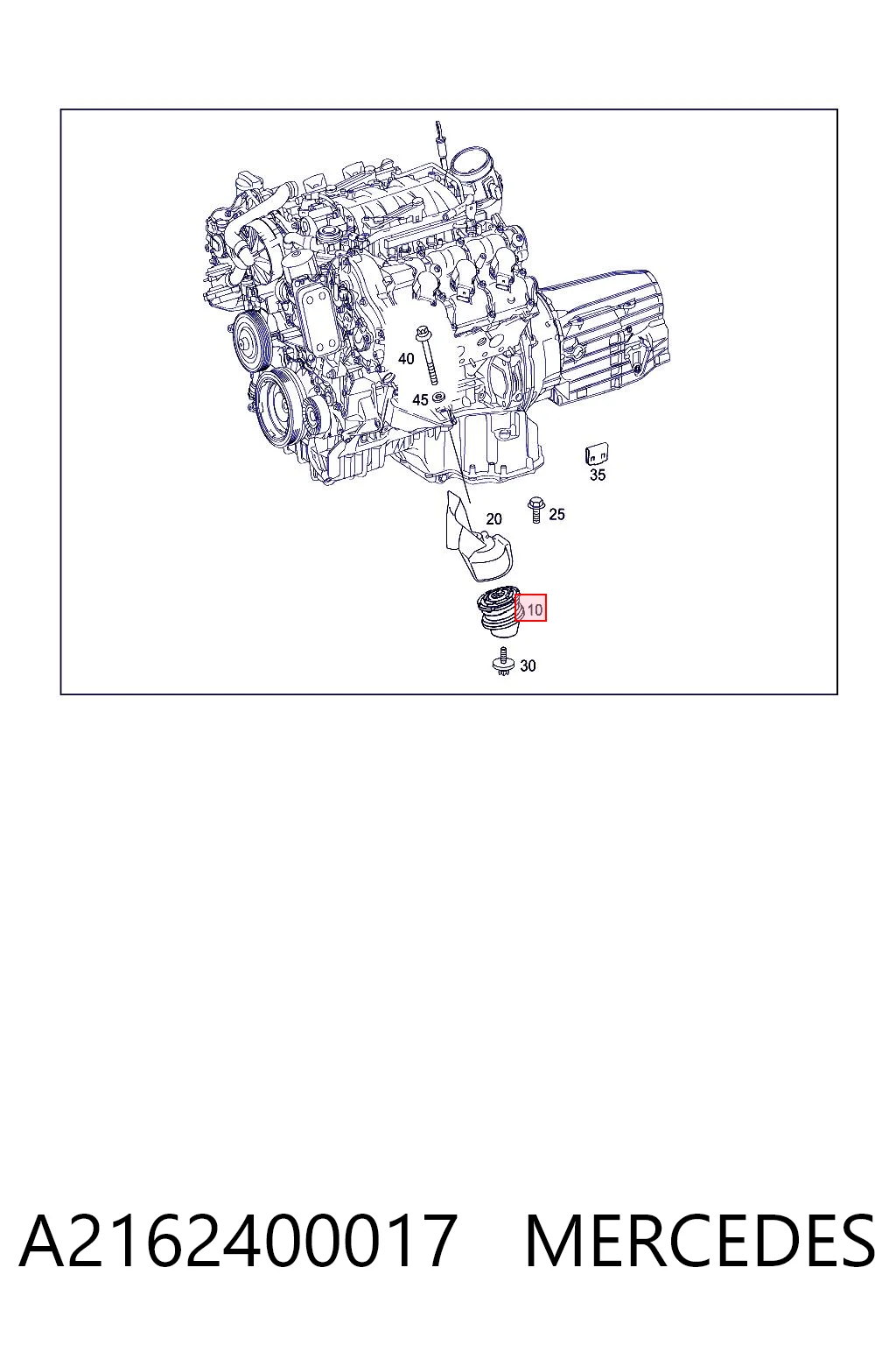 A2162400017 Mercedes Coxim (suporte) esquerdo/direito de motor