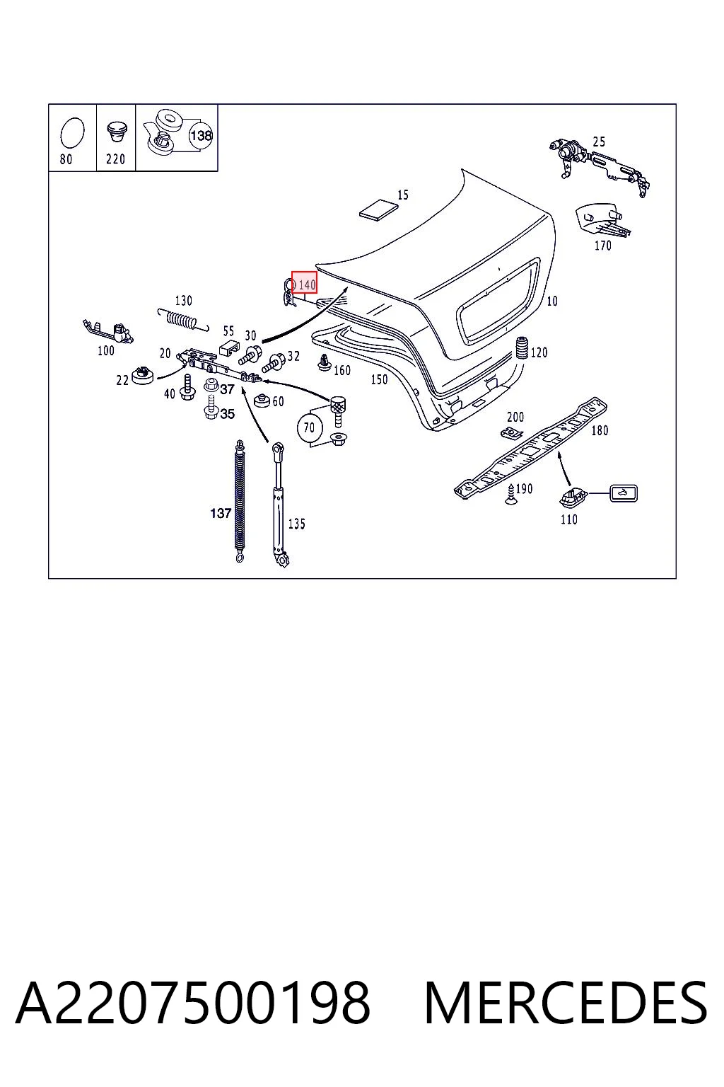 A2207500198 Mercedes