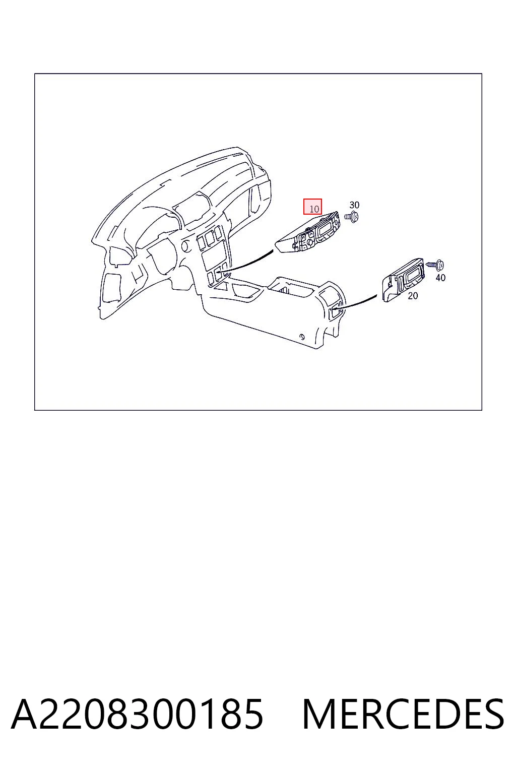  Unidade de controlo dos modos de aquecimento/condicionamento Mercedes S sedan (W220) (1998 - 2005) 