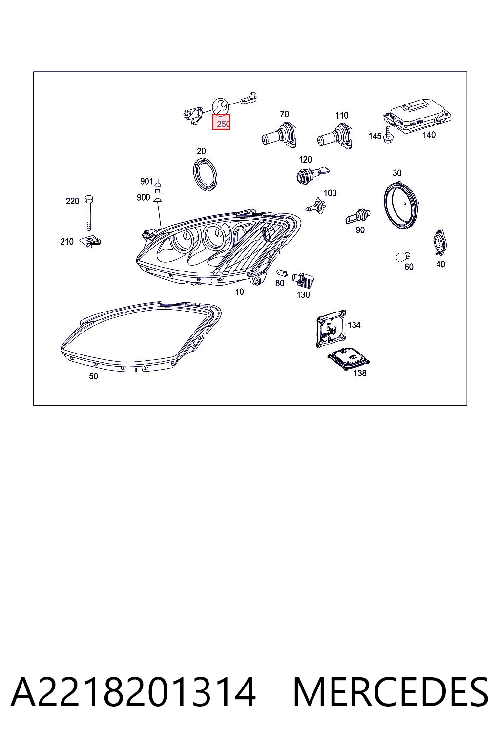 A2218201314 Mercedes