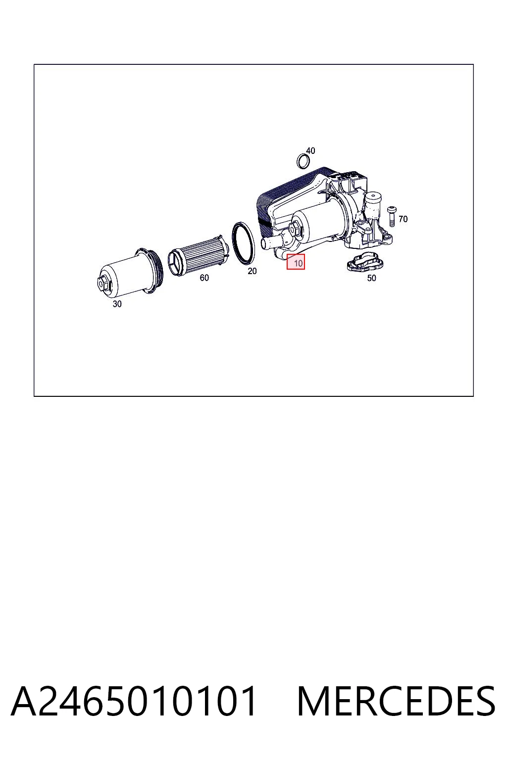 A2465010101 Mercedes Radiador de esfriamento, Caixa Automática de Mudança