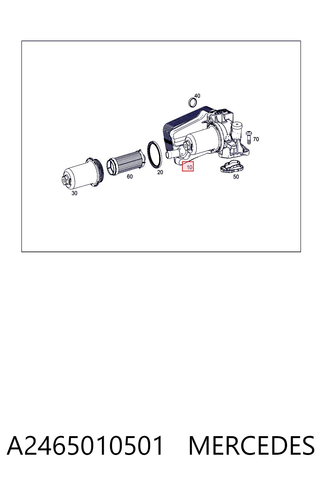 A2465010501 Mercedes Radiador de esfriamento, Caixa Automática de Mudança