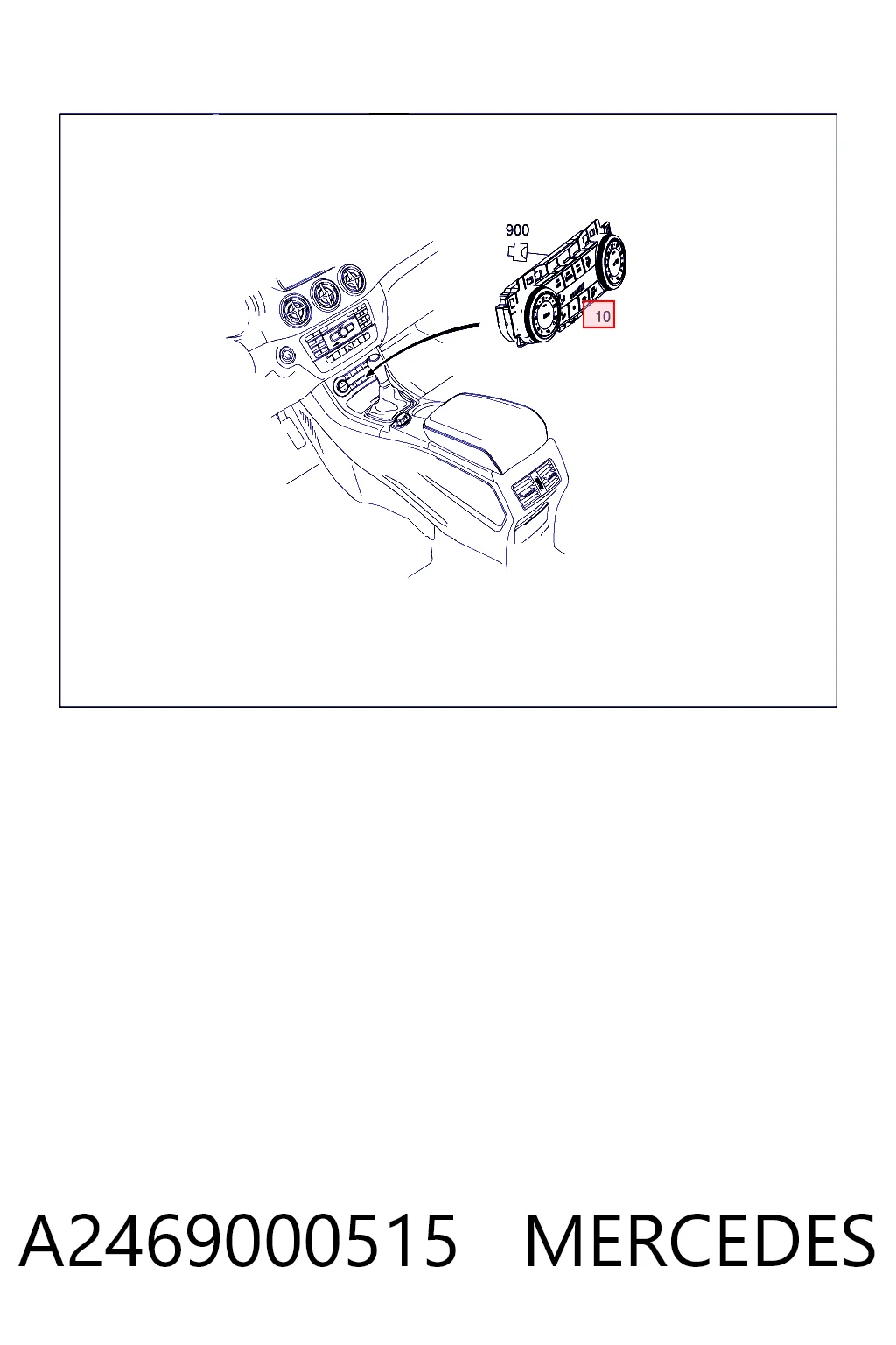 Unidade de controlo dos modos de aquecimento/condicionamento Mercedes A  W176 ao melhor preço