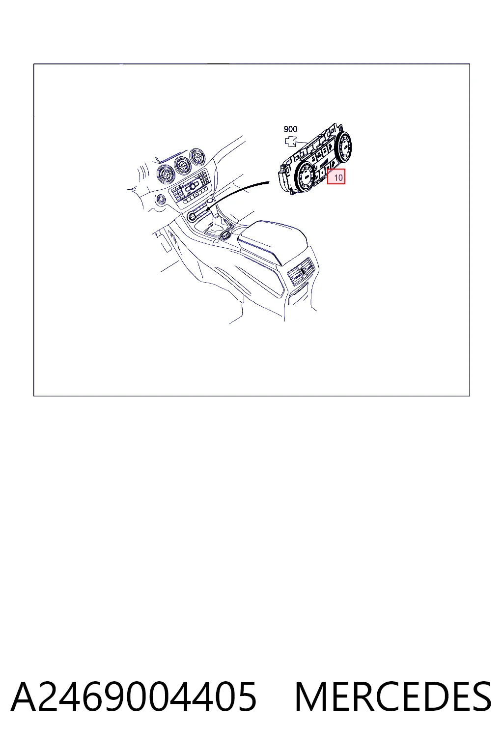 Compre Unidade de controlo dos modos de aquecimento/condicionamento Mercedes A 
