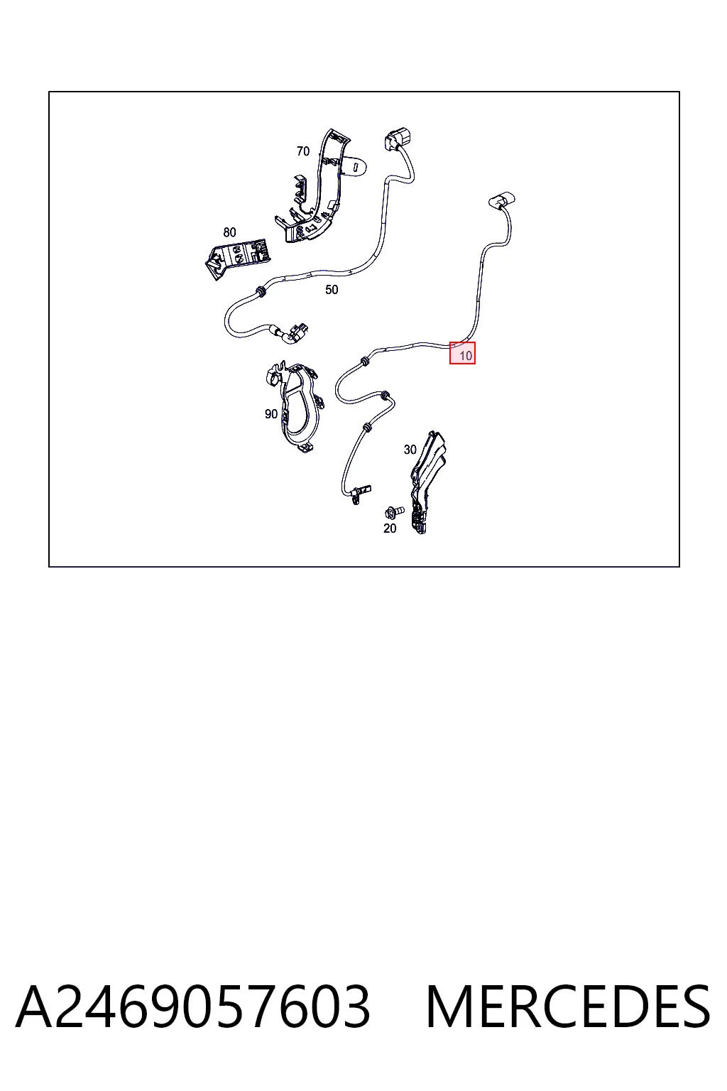 A2469057603 Mercedes Sensor ABS traseiro
