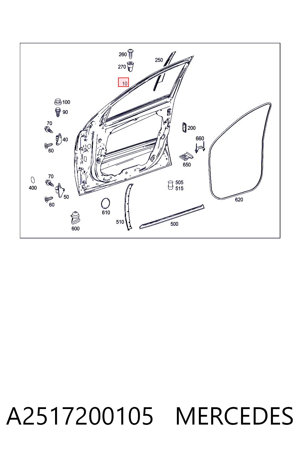 Porta dianteira esquerda Mercedes R  W251 ao melhor preço