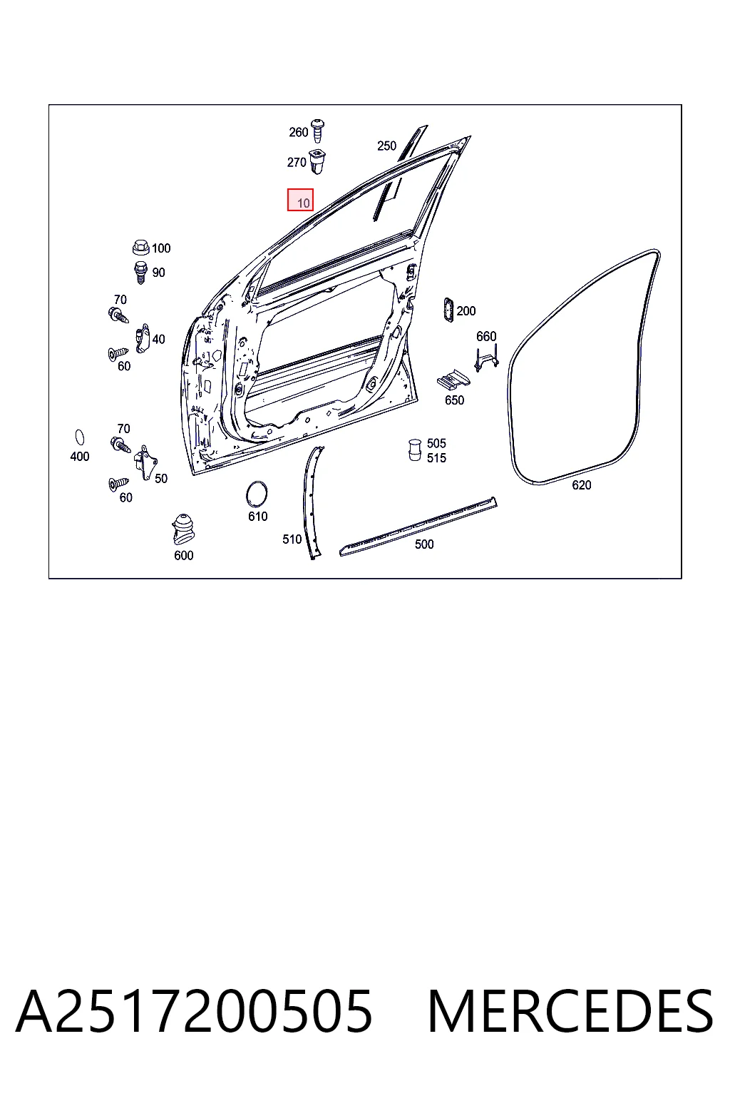 Porta dianteira esquerda Mercedes R  W251