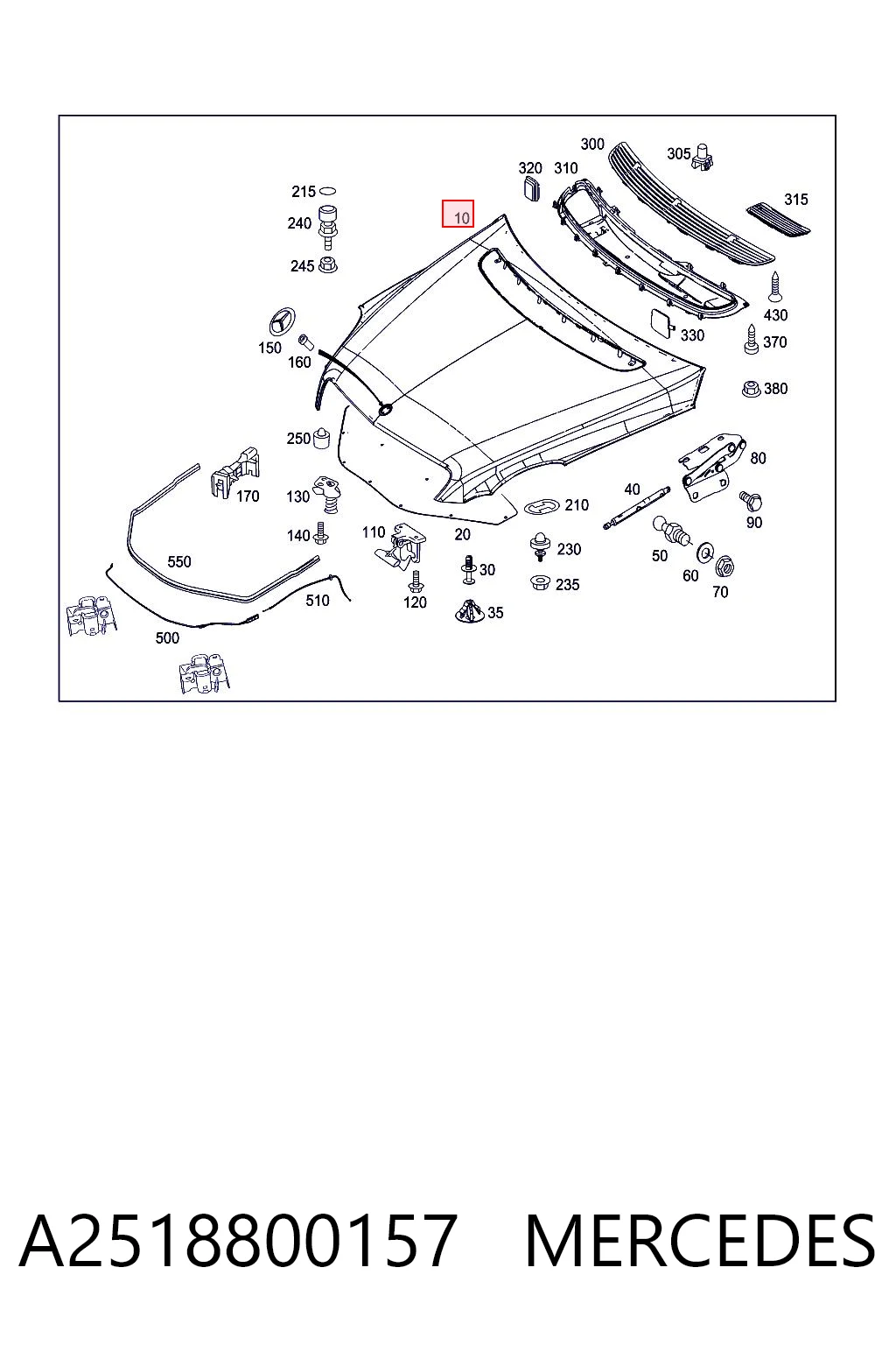 Capota para Mercedes R  W251