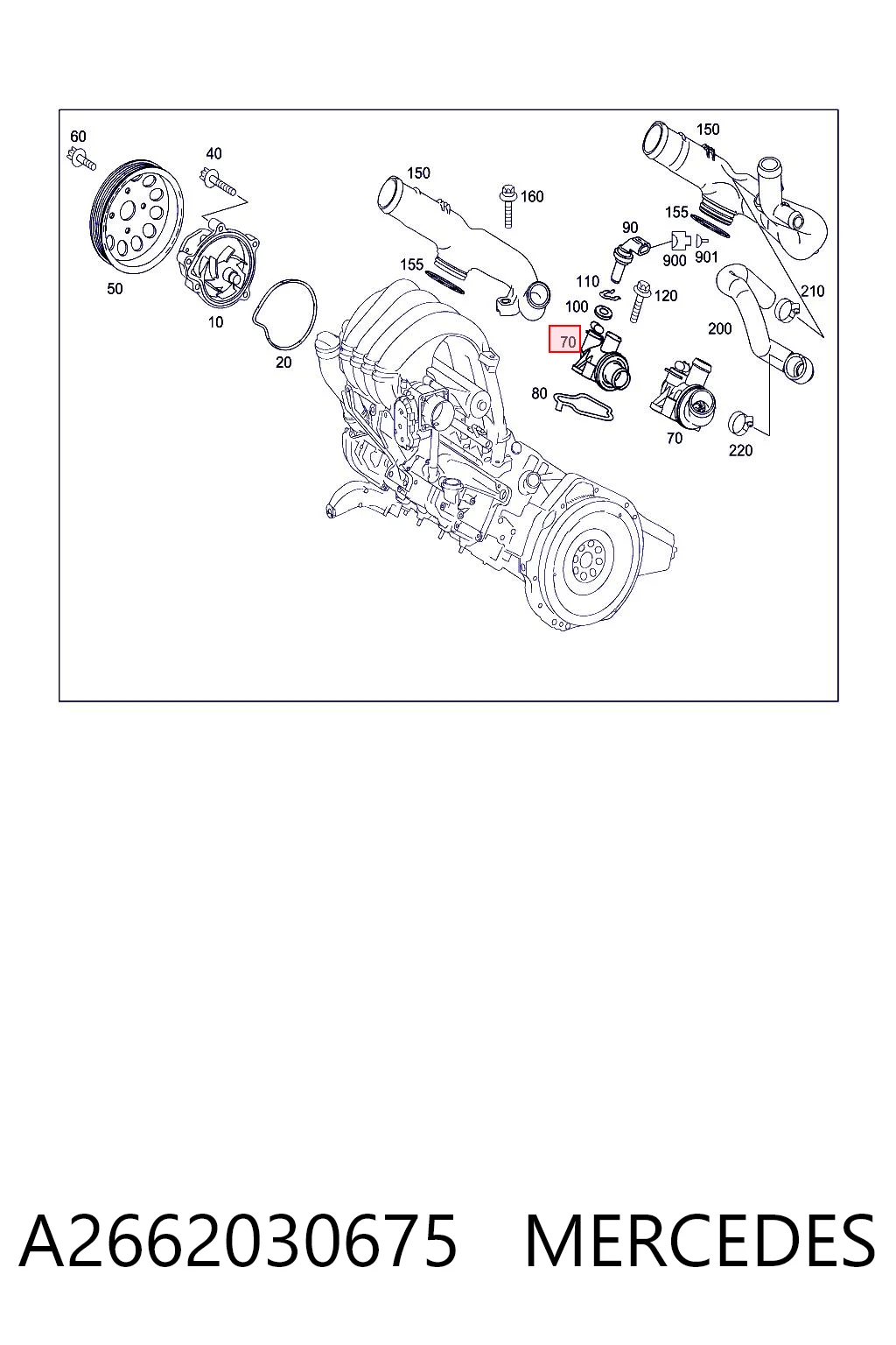 A2662030675 Mercedes Termostato