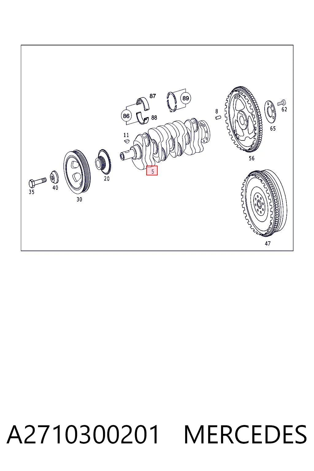 A2710300201 Mercedes Cambota de motor