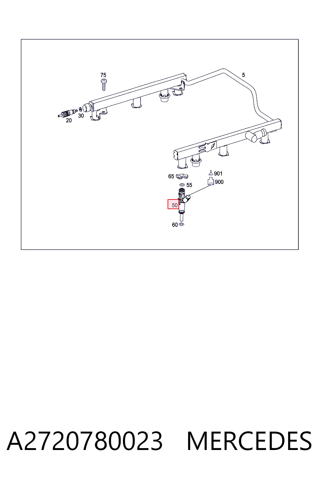 A2720780023 Mercedes Injetor de injeção de combustível