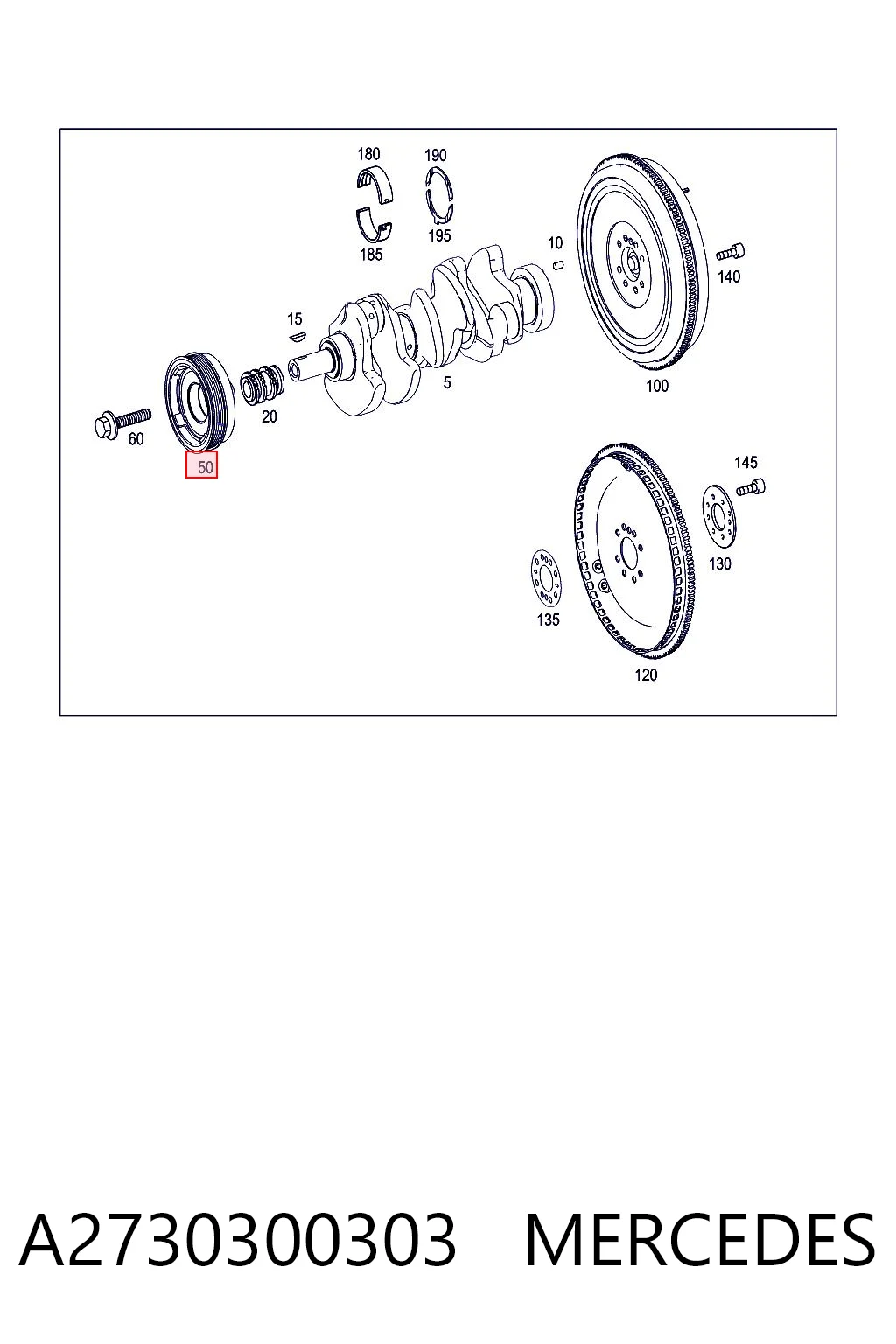 A2730300303 Mercedes Polia de cambota