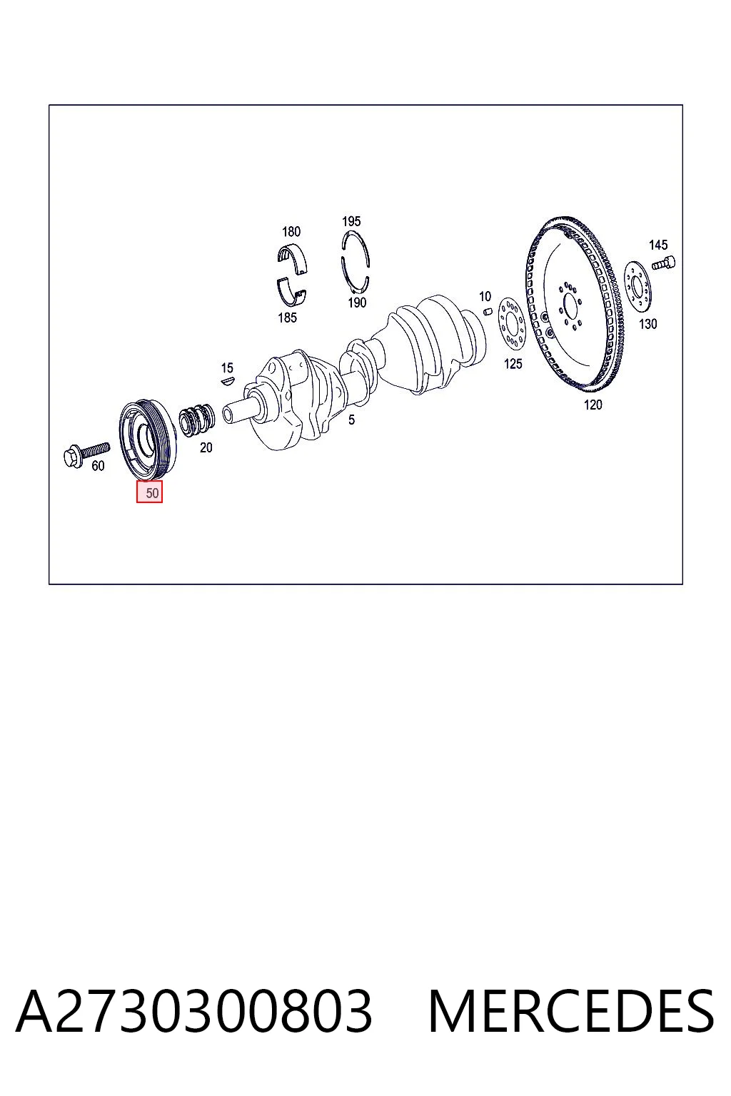 A2730300803 Mercedes Polia de cambota