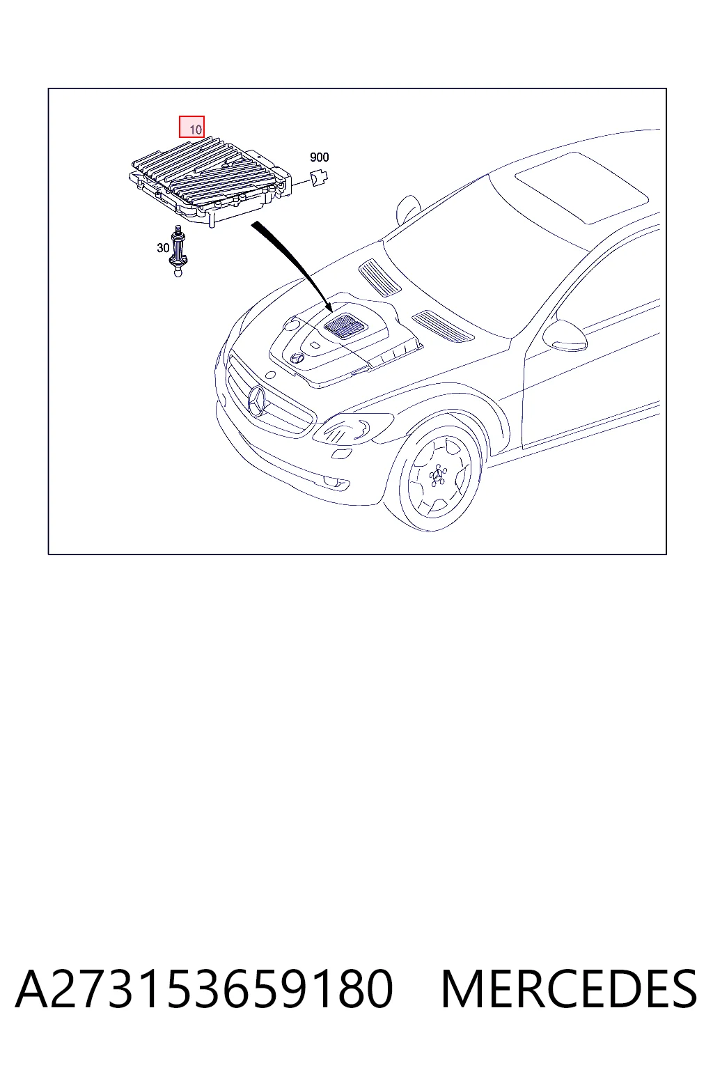 Módulo de direção (Centralina eletrônica) de motor para Mercedes S W221