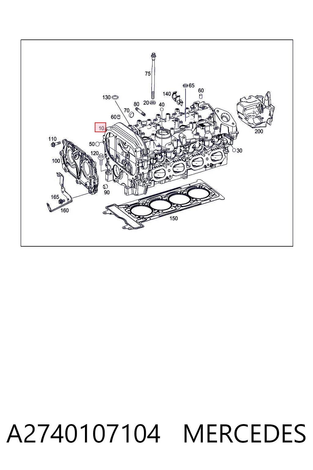 Cabeça de motor (CBC) Mercedes E  W213