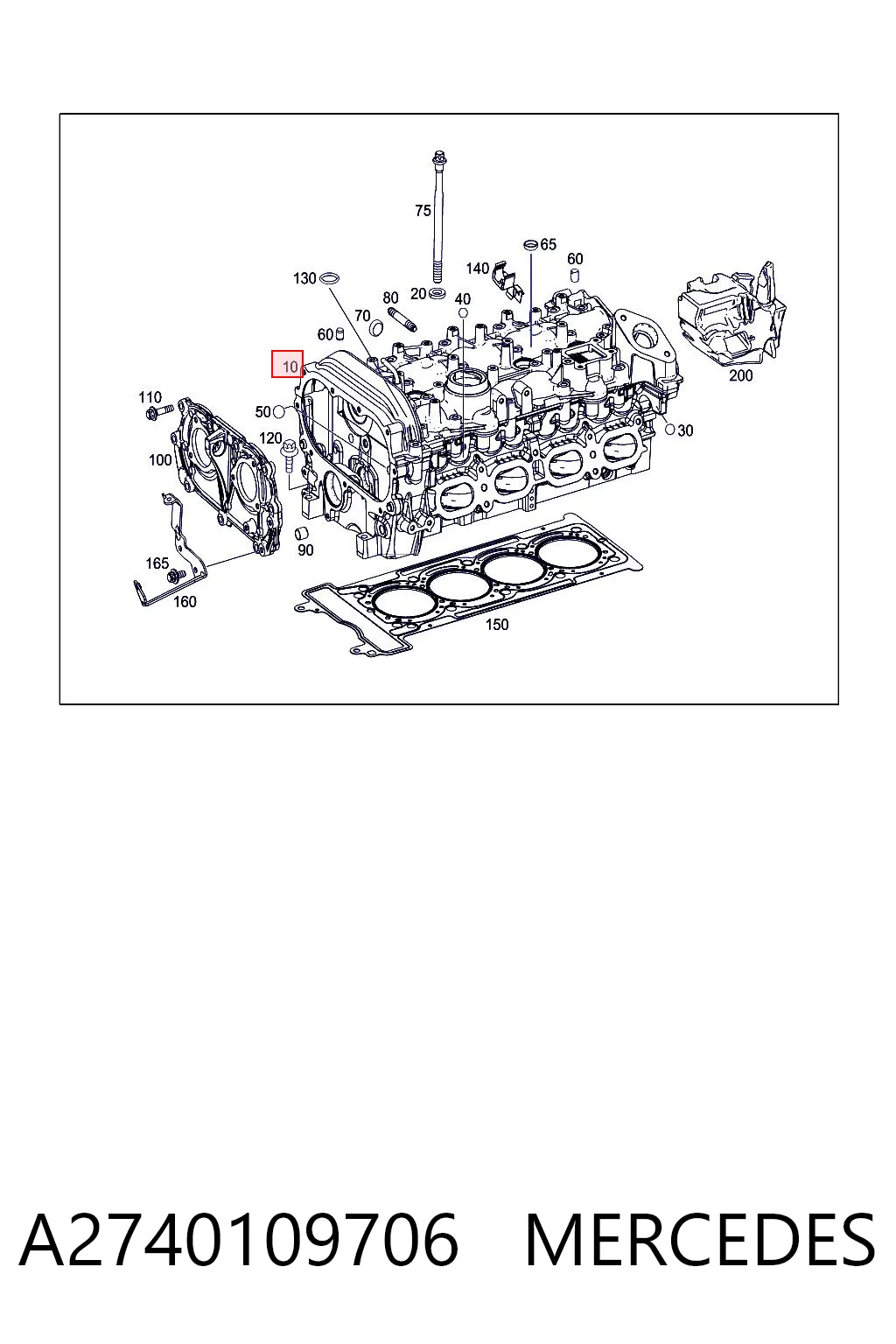 Compre Cabeça de motor (CBC) Mercedes E 