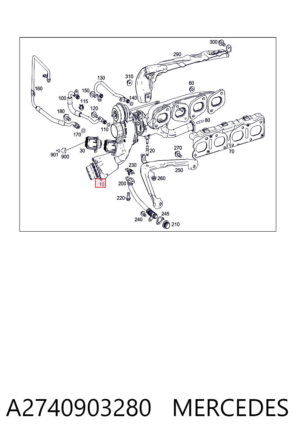 A2740903280 Mercedes Turbina