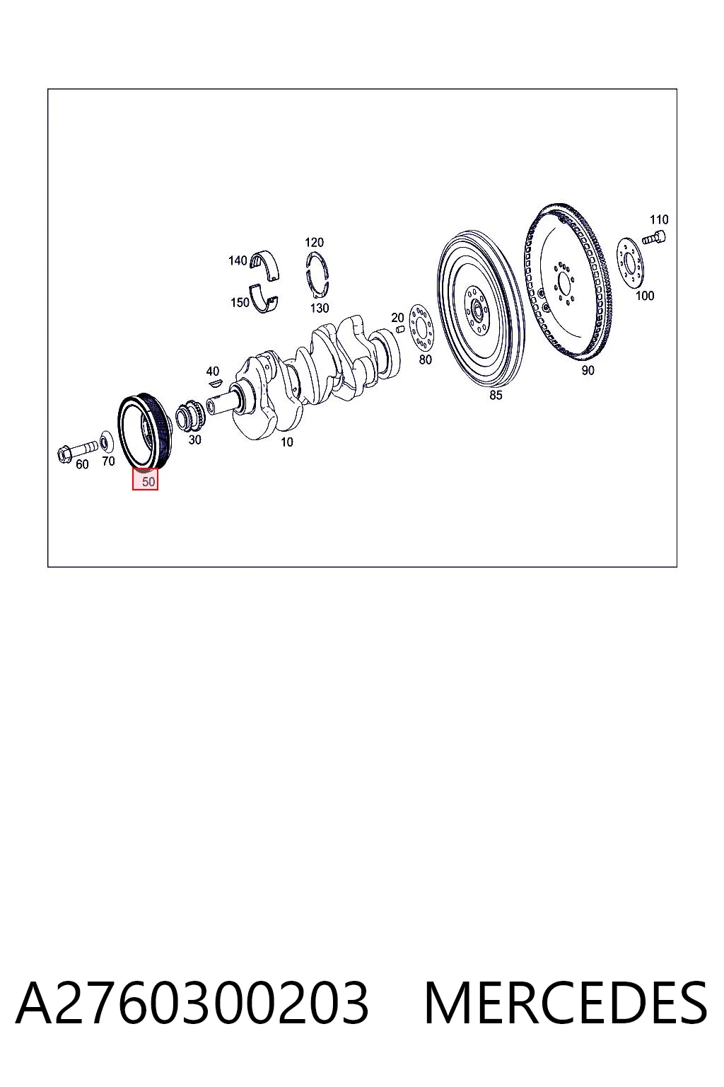 A2760300203 Mercedes Polia de cambota