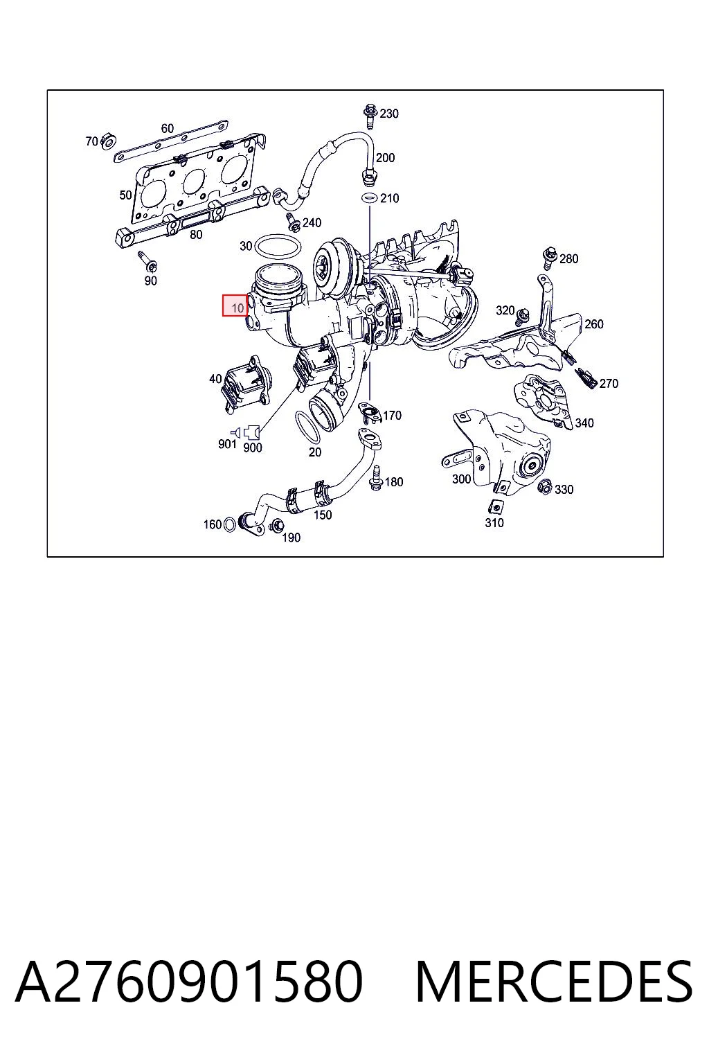 A2760901580 Mercedes Turbina